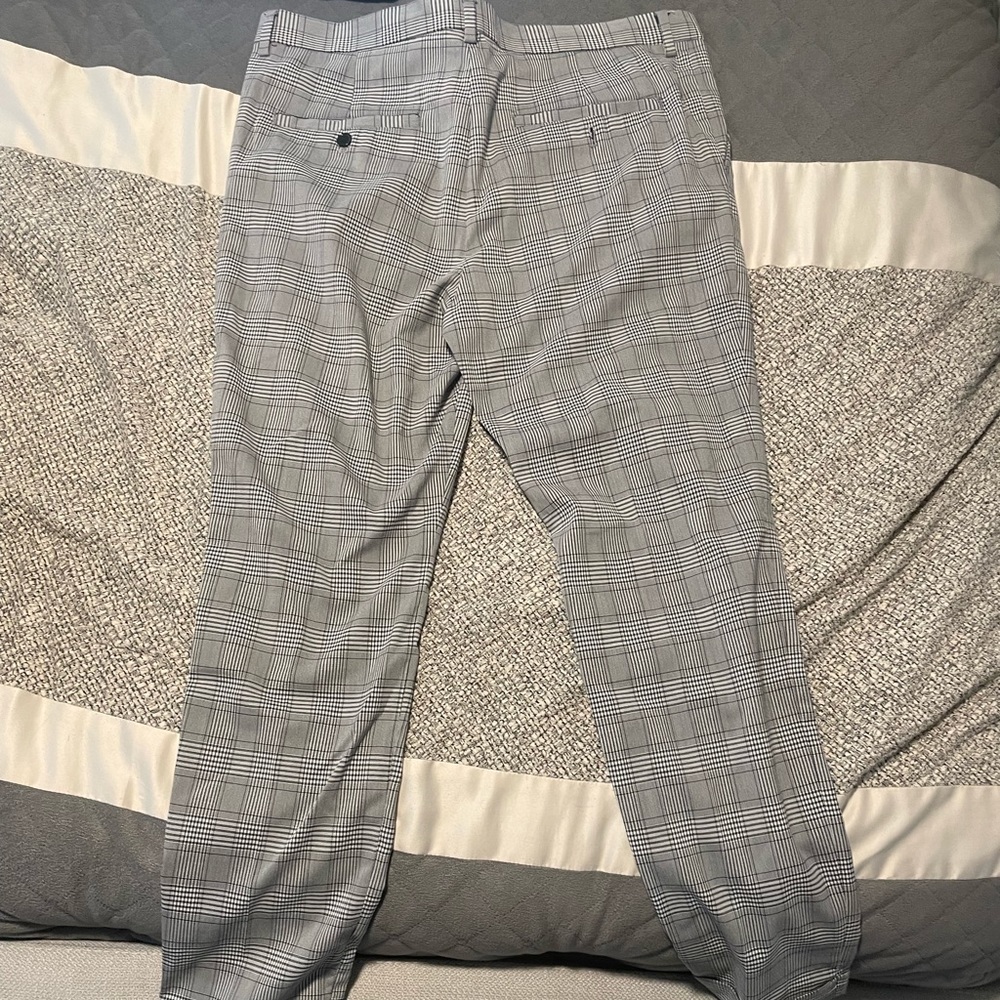 Mens H&M skinny fit plaid dress pants 36x28